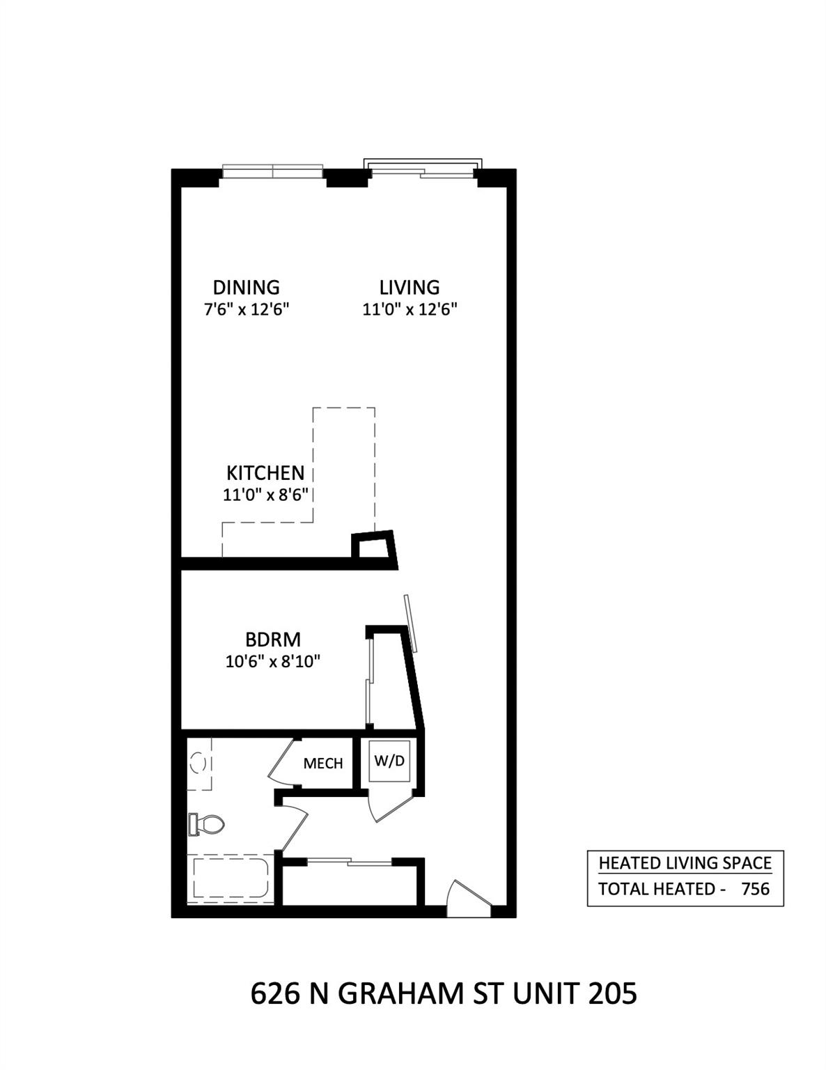 626 N Graham Street #205 — Charlotte