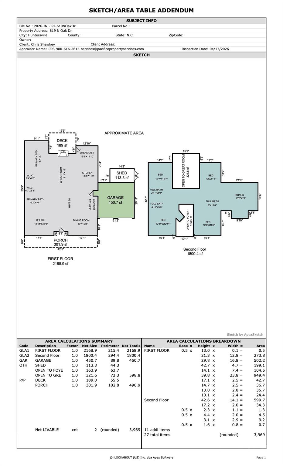 619 N Oak Drive — Huntersville