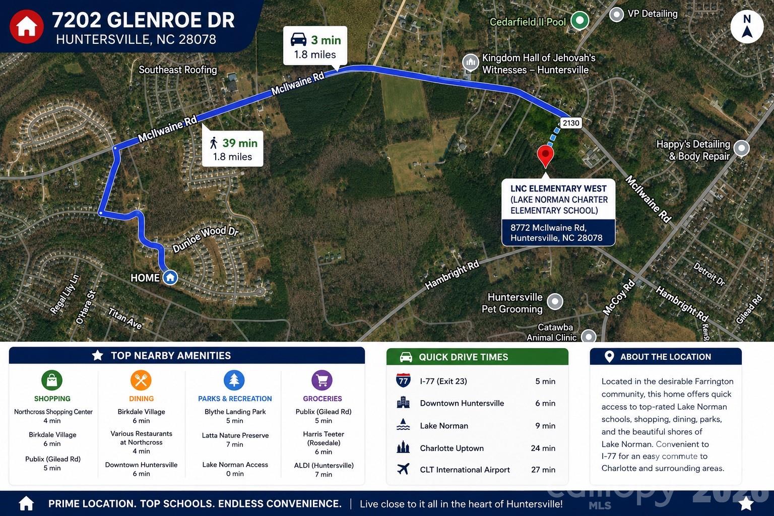 7202 Glenroe Drive — Huntersville