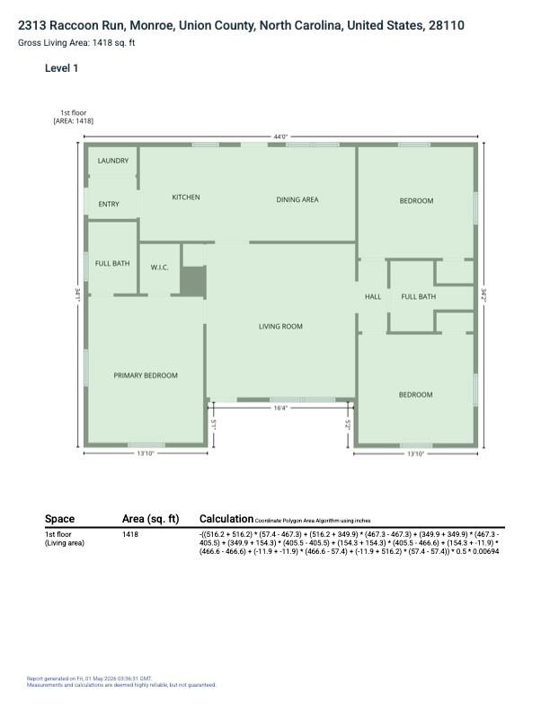 2313 Raccoon Run — Monroe