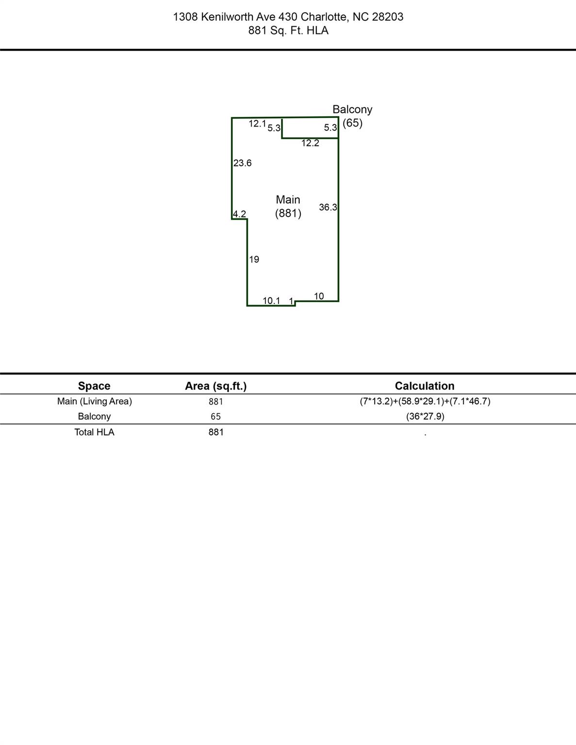 1308 Kenilworth Avenue #430 — Charlotte